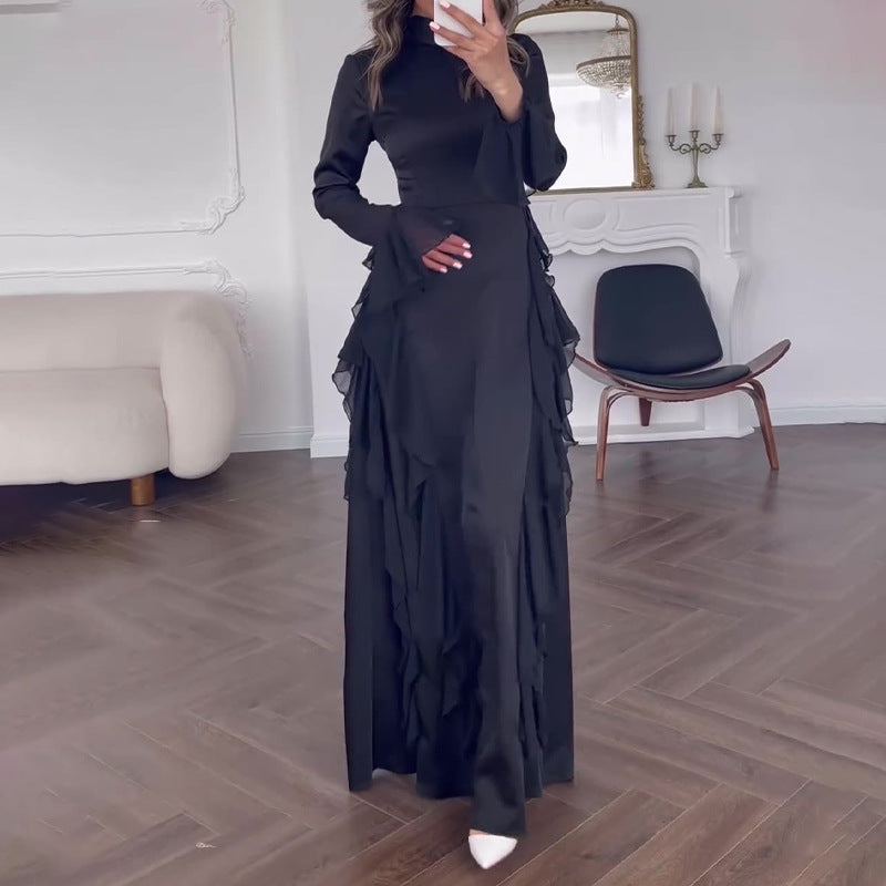 Free Shipping🔥Hot Sale🔥Chic Flowy Glossy Dress for Women-5