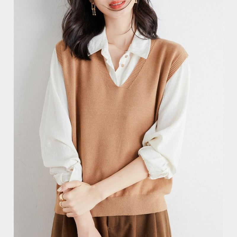 🍁✨New Arrival✨🍁Women's Ultra-Soft V-Neck Knit Vest-3