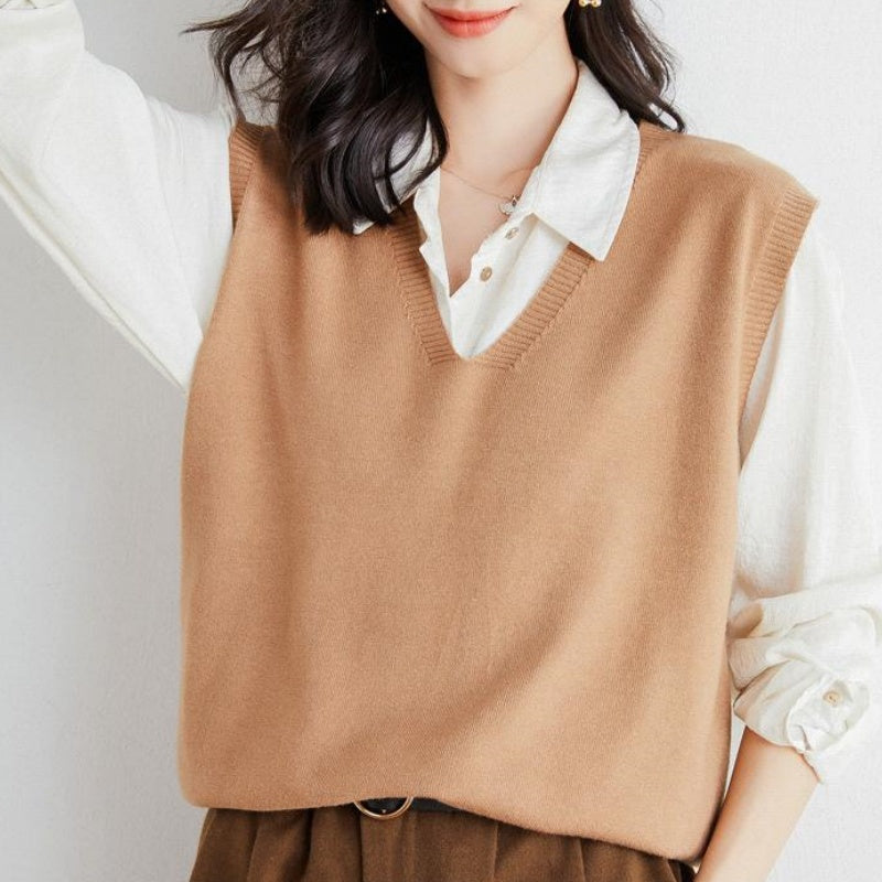 🍁✨New Arrival✨🍁Women's Ultra-Soft V-Neck Knit Vest-4