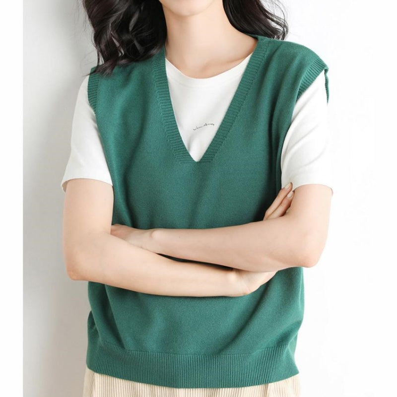 🍁✨New Arrival✨🍁Women's Ultra-Soft V-Neck Knit Vest-10