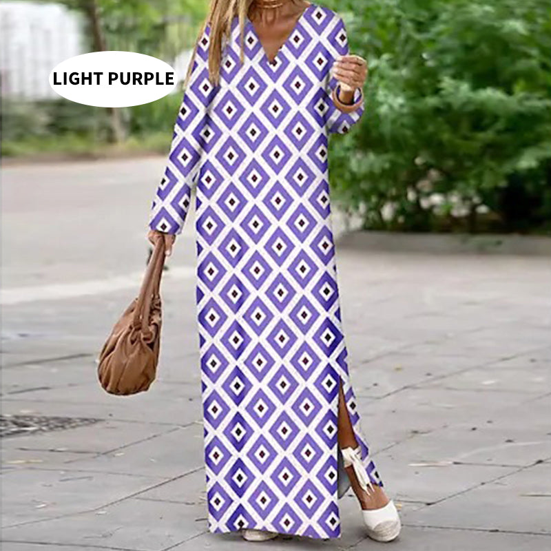 🔥For a limited time 50% discount🔥Boho Long Sleeve V-Neck Dress-10