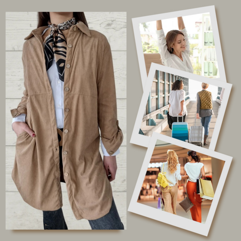 🔥Hot Sale🔥Women's Lapel Soft Long-Sleeve Button Down Coat-3