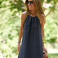 🌸Limit Time 84% OFF 💕Solid Color Loose Breathable Halter Dress-6