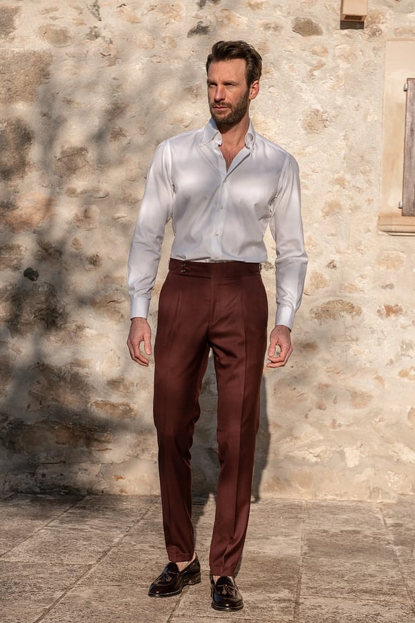 🎁Men's Solid Color Straight Casual Trousers-6