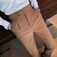 🎁Men's Solid Color Straight Casual Trousers-15