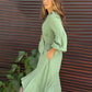 🌸Limit Time 66% OFF 💕Women's V-Neck Waisted Dress with Irregular Hem-7