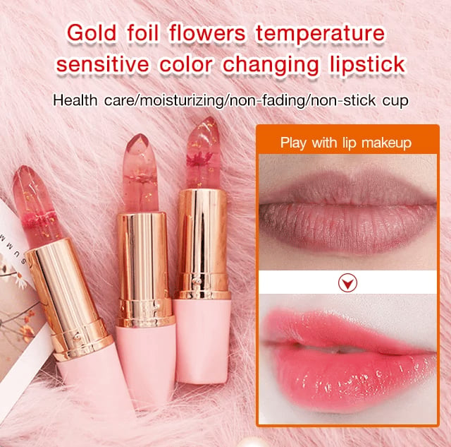 💋Crystal Jelly Flower Color Changing  Lipstick-✨BUY MORE SAVE MORE-1