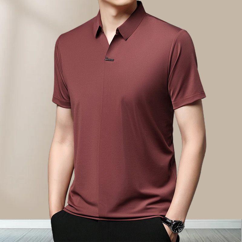 ✨New Arrival✨Men’s Casual Lapel Breathable Wrinkle-free T-shirt-1