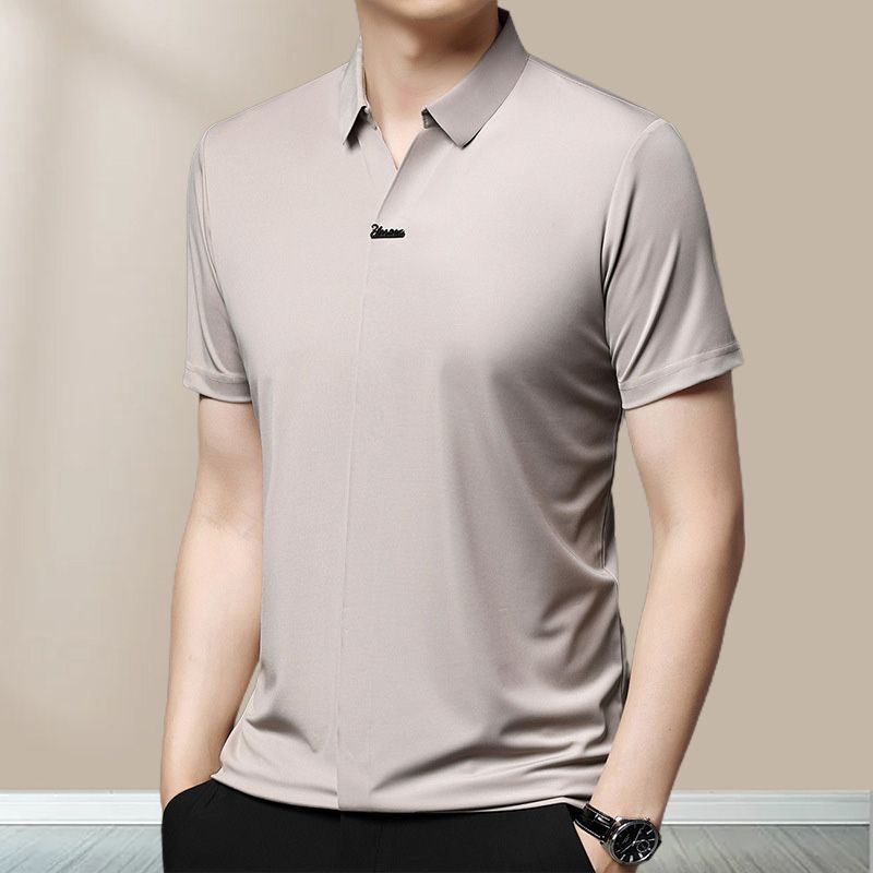 ✨New Arrival✨Men’s Casual Lapel Breathable Wrinkle-free T-shirt-3
