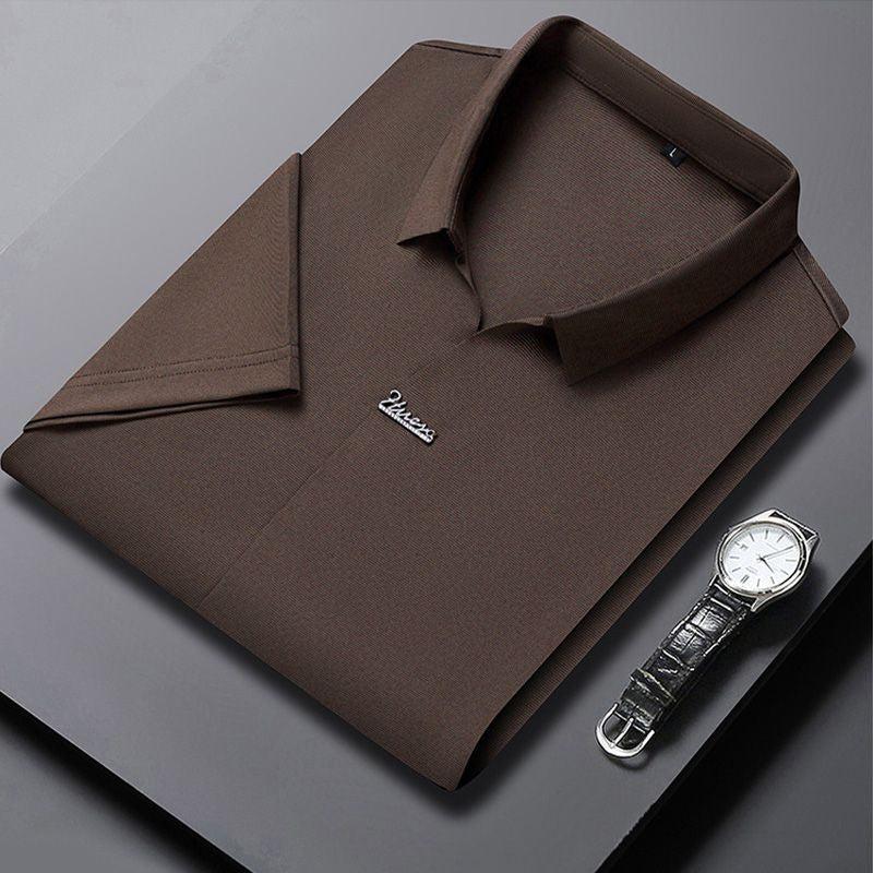 ✨New Arrival✨Men’s Casual Lapel Breathable Wrinkle-free T-shirt-10