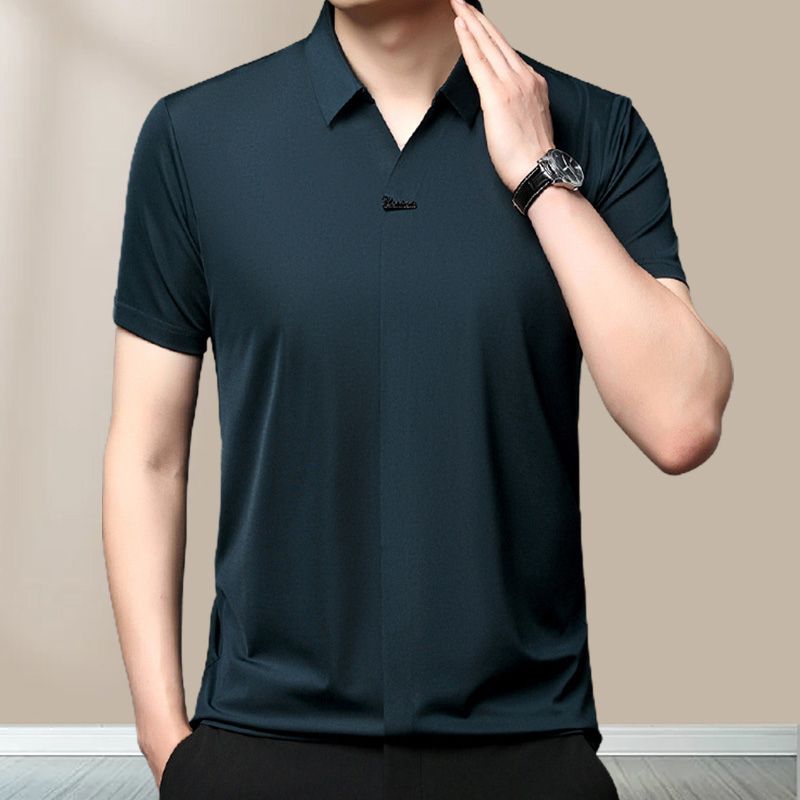 ✨New Arrival✨Men’s Casual Lapel Breathable Wrinkle-free T-shirt-8