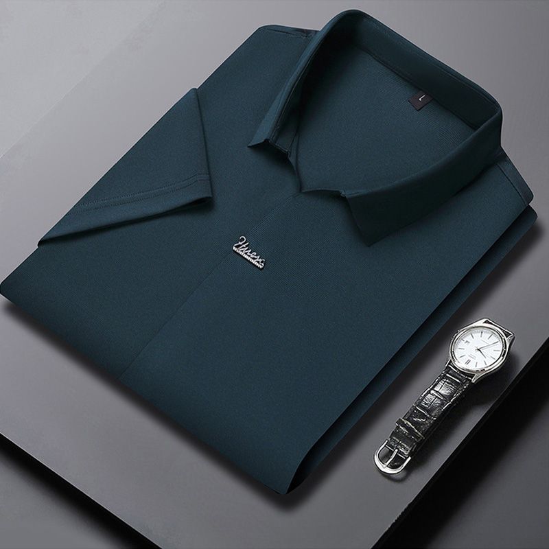 ✨New Arrival✨Men’s Casual Lapel Breathable Wrinkle-free T-shirt-12