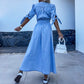 💕Free Shipping🌷Women's V-Neck Button Down Denim Dress-4