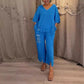 💥Last Day 50% OFF💥Women's Cotton Linen V-Neck 2-Piece Set-10