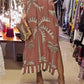 🌷Limited Time 48% OFF💞Women's Vintage Coconut Tree Print Dress with 3/4 Sleeve & Split Hem-6