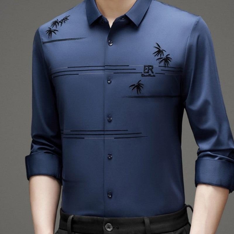 ✨New Arrival✨Men's Casual Trendy Printed Long Sleeve Shirt-2