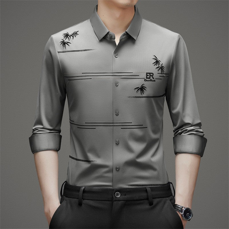 ✨New Arrival✨Men's Casual Trendy Printed Long Sleeve Shirt-8