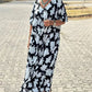 🔥HOT SALE-50% OFF💝Women’s Trendy Print Loose Fit V Neck Long Dress-2
