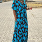 🔥HOT SALE-50% OFF💝Women’s Trendy Print Loose Fit V Neck Long Dress-8