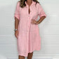 🌷Limited Time 51% OFF💞Women's Cotton and Linen Button Shirt Dress-2