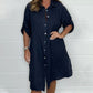 🌷Limited Time 51% OFF💞Women's Cotton and Linen Button Shirt Dress-6