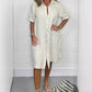 🌷Limited Time 51% OFF💞Women's Cotton and Linen Button Shirt Dress-12