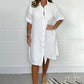 🌷Limited Time 51% OFF💞Women's Cotton and Linen Button Shirt Dress-13