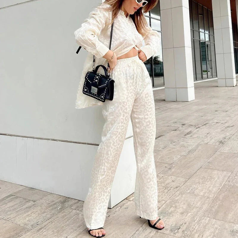 🍁Autumn New Releases🍁Women's Two-Piece Leopard Print Set-5