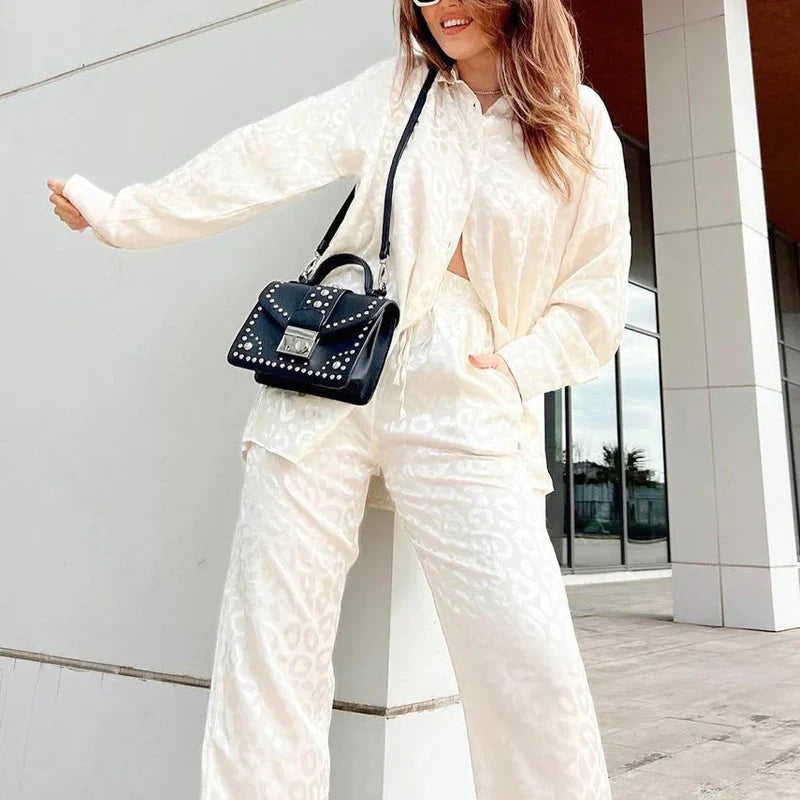 🍁Autumn New Releases🍁Women's Two-Piece Leopard Print Set-6