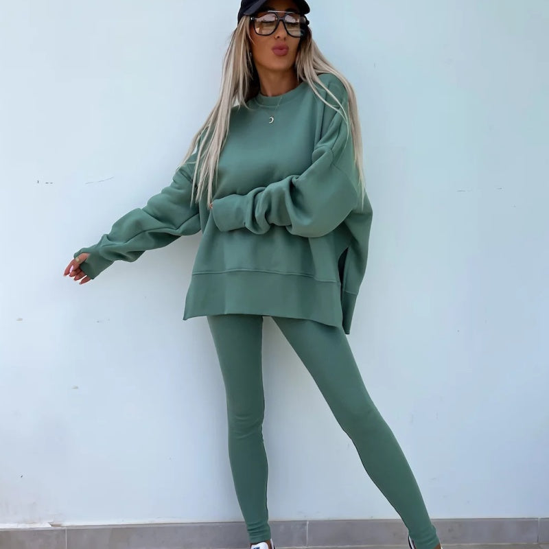 🌷Limited Time 48% OFF💞Women's Long Sleeve Sweatshirt and Leggings 2-piece Set-4