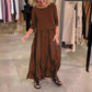 ✨New Arrival✨Solid Round-Neck Top Slip Dress 2-Piece Set-4