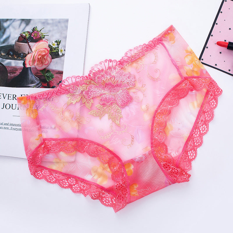 🔥Buy 7 get 7 free🔥Antibacterial cotton panty with lace embroidery-3