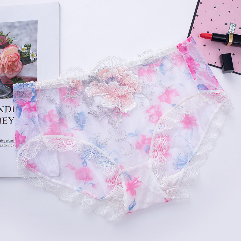 🔥Buy 7 get 7 free🔥Antibacterial cotton panty with lace embroidery-2