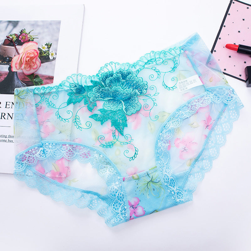 🔥Buy 7 get 7 free🔥Antibacterial cotton panty with lace embroidery-7