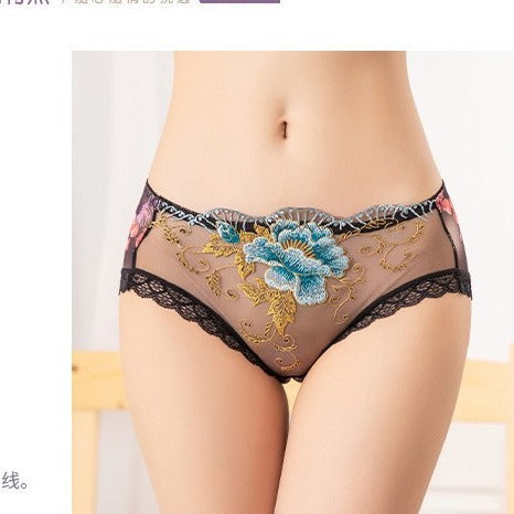 🔥Buy 7 get 7 free🔥Antibacterial cotton panty with lace embroidery-5