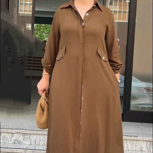 ✨New Arrival✨Button-Down Shirt & Wide-Leg Pants 2-Piece Set-6