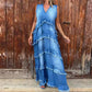 🌷Limited Time 74% OFF💞Fashion V-Neck Sleeveless Layered Ruffled Dress-1