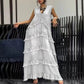 🌷Limited Time 74% OFF💞Fashion V-Neck Sleeveless Layered Ruffled Dress-5