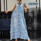 🌷Limited Time 74% OFF💞Fashion V-Neck Sleeveless Layered Ruffled Dress-10