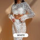 🌸61% OFF & Free Shipping🌸Lace Hollow-Out Top & Skirt 2-Piece Set-10
