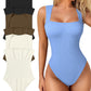 ✨New Arrival🩱Sexy Square Neck Sleeveless Tummy Control Tank Tops Bodysuits-14