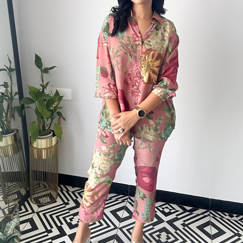 🌸42% off Autumn Suits🌸 Casual Floral Print Two-Piece Set-1