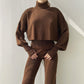 🌷Limited Time 50% OFF💞Women's Long-sleeve High Neck Crop Top and Pants Set-12