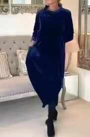 🌸Hot Sale 60% OFF🌸New slimming long dress with round neck.-5