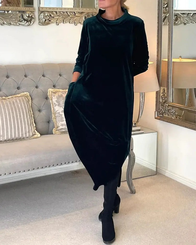 🌸Hot Sale 60% OFF🌸New slimming long dress with round neck.-8