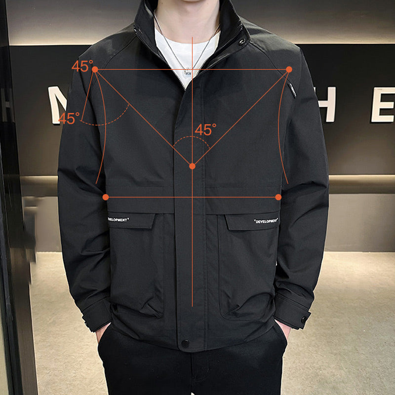 BEST SELLING 64%OFF--Men's Stylish Full Zip Jacket with Pockets-1