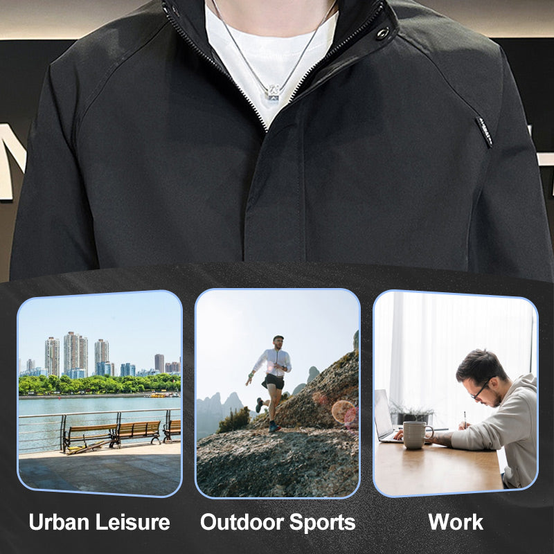 BEST SELLING 64%OFF--Men's Stylish Full Zip Jacket with Pockets-6