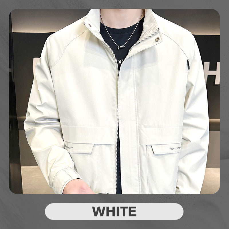 BEST SELLING 64%OFF--Men's Stylish Full Zip Jacket with Pockets-10