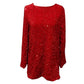 🎁Gift Choice - Long Sleeve Loose Sequined Tie-back Dress-15