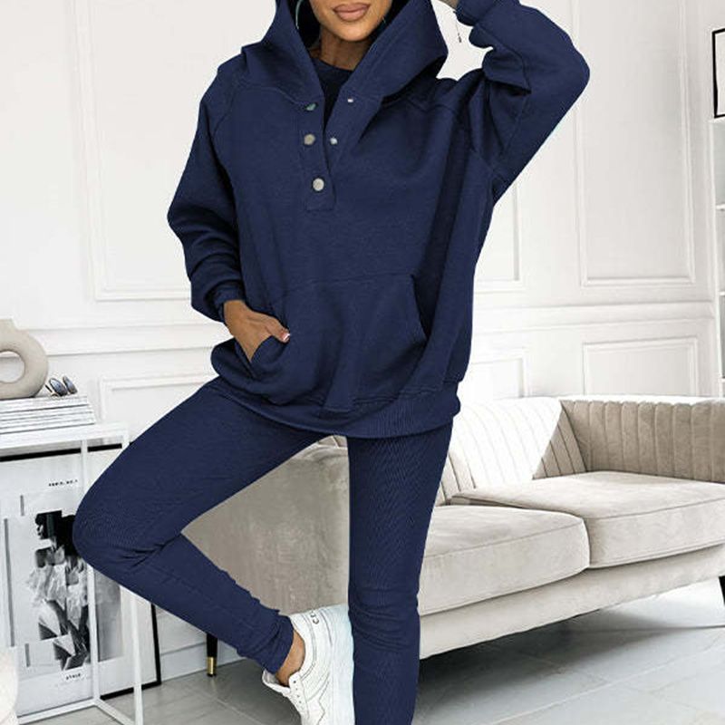💥New Arrival🏆Hooded Casual and Comfortable Sweatshirt Three-Piece Set-4